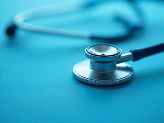 stethoscope on a blue background
