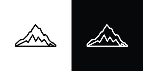 Mountain icon in vector. Logotype
