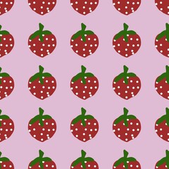 strawberry seamless pattern