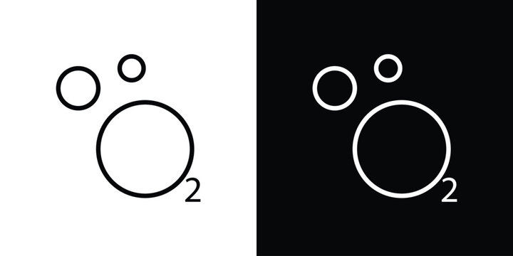 Oxygen O2 icon in vector. Logotype