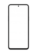 Modern Smartphone Mockup with Blank Screen Isolated on Transparent Background
