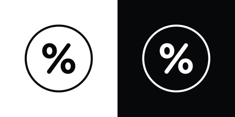 Percent icon in vector. Logotype