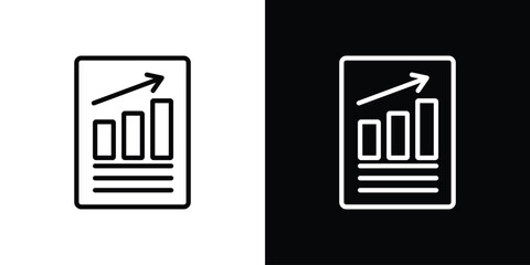 Quarterly report icon in vector. Logotype