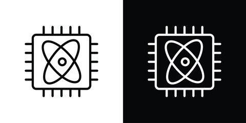 Quantum computing icon in vector. Logotype