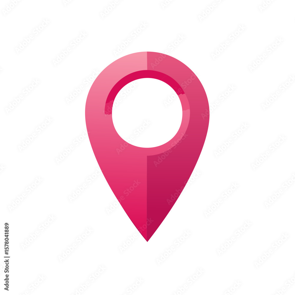 Poster gradient red and pink map pointer navigation sign icon vector illustration