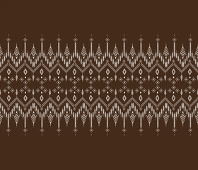 Ethnic abstract background. Seamless pattern in tribal, folk embroidery, and Thai style. Aztec geometric art ornament print.Design for carpet, wallpaper, clothing, wrapping, fabric, cover, textile 