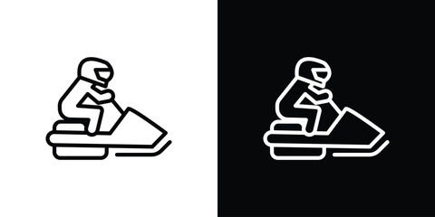 Snowmobile sport icon in vector. Logotype