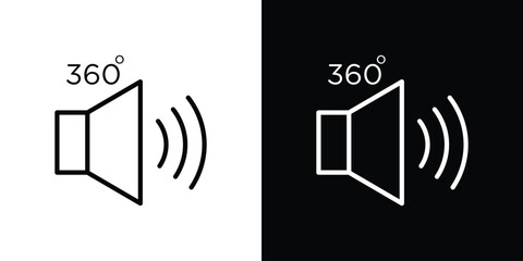Surround sound icon in vector. Logotype