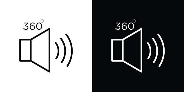 Surround sound icon in vector. Logotype