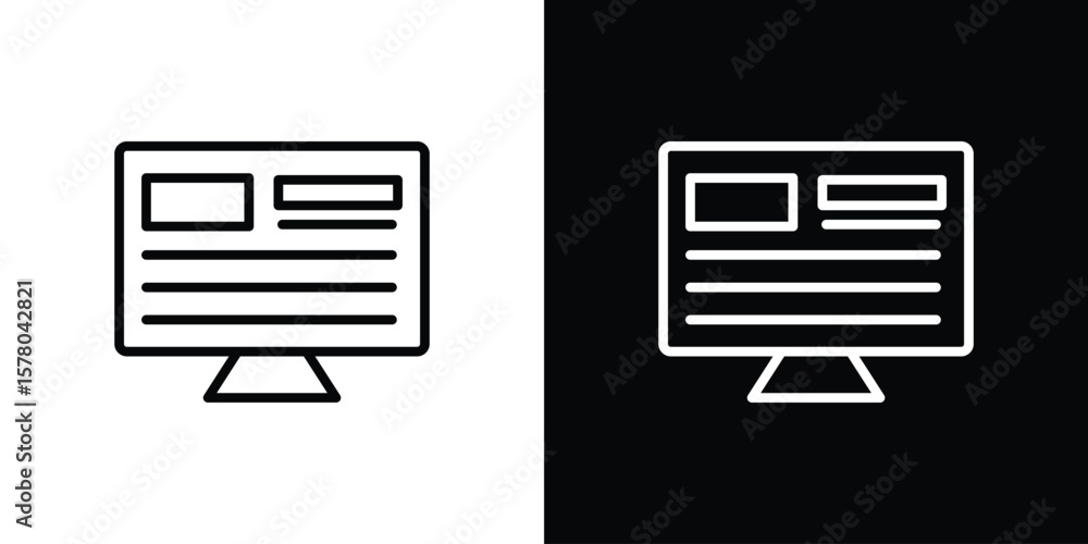 Poster web appss icon in vector. logotype