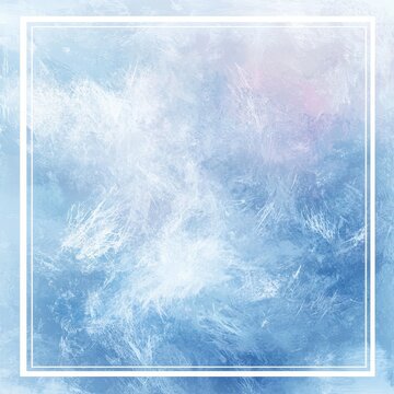 frosted textures and soft icy gradients enclosed in a subtle white border minimal and cool