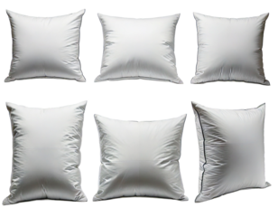 White new soft pillows isolated on white png