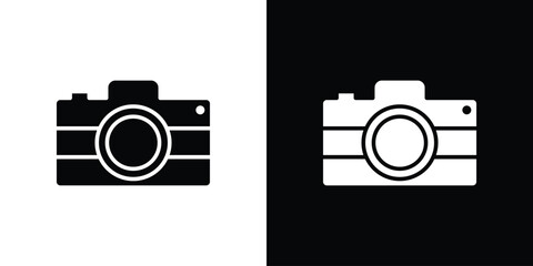 Camera icon symbol. Vector icon in trendy flat design