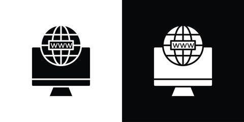 Domain icon symbol. Vector icon in trendy flat design