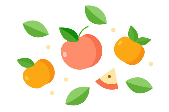 Juicy Summer Fruits With Scattered Mint Leaves