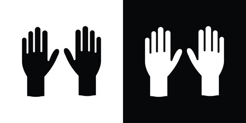 Gloves icon symbol. Vector icon in trendy flat design