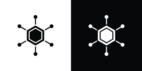 Hub icon symbol. Vector icon in trendy flat design