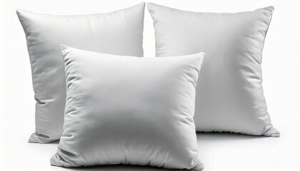 White new soft pillows isolated on white 