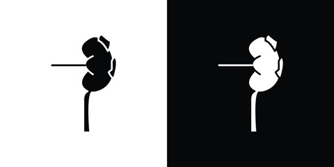 Kidney disease icon symbol. Vector icon in trendy flat design