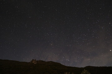 starry night sky with stars