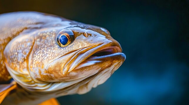 Bowfin on a minimalistic background robust body strong jaw soft lighting and shadows earthy colors evokes strength and resilience