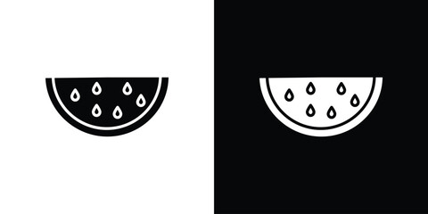 Watermelon slice icon symbol. Vector icon in trendy flat design