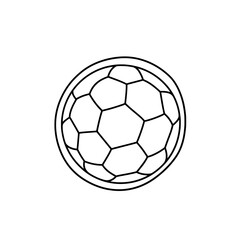 Obraz premium Soccer ball outline with seam pattern for sports branding