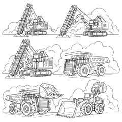 Construction equipment and bulldozers on site