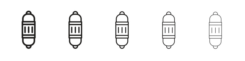 Arabic Lamp icon line art vector collection on white background