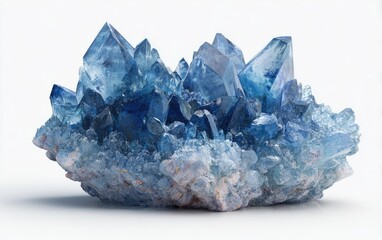 Obraz premium Cluster of vibrant blue crystals (1)