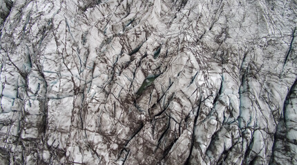 Svinafell Glacier Drone View, Iceland