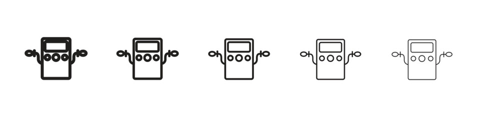 Dialysis icon line art vector collection on white background