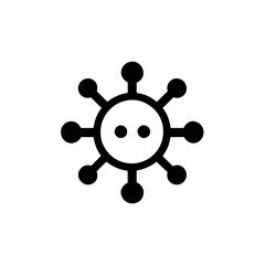 Obraz premium Virus Icon Representing Microbe or Bacteria in Circular Shape