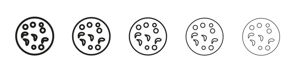 Leukemia icon line art vector collection on white background