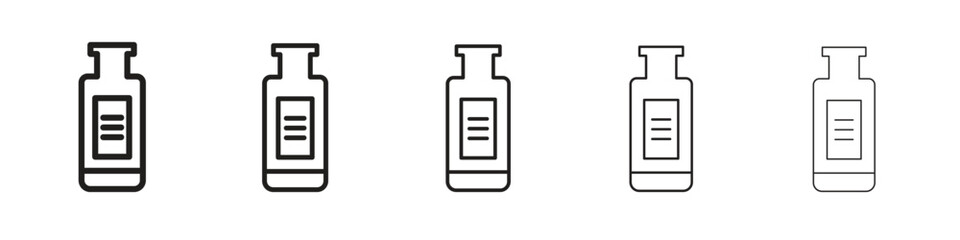 Olive oil icon line art vector collection on white background