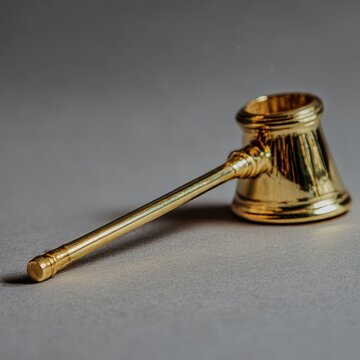 candle snuffer brass finish isolated vintage object soft light sharp detail