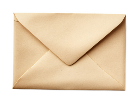 Handwritten Letter for Vintage and Antique Decor - Isolated on White Background