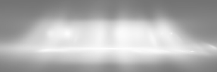 long soft gray studio room background, wide grey floor backdrop with spotlight.