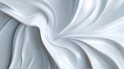 Obraz premium Swirl of White Cream