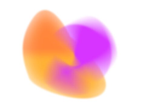 Ilustraci&oacute;n abstracta de forma fluida con gradiente de color vibrante, fondo transparente

