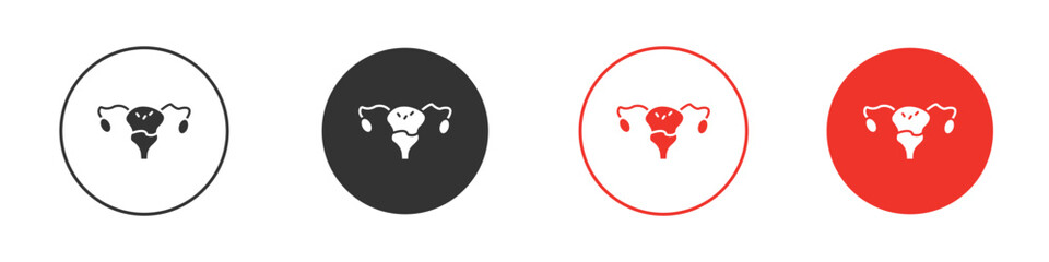 Pelvic inflammatory disease icon pack. Clipart Vector design