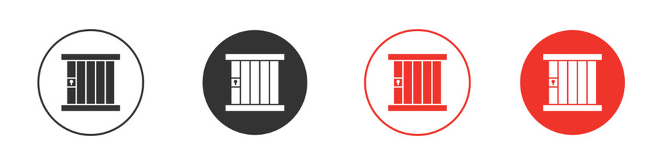 Prison icon pack. Clipart Vector design
