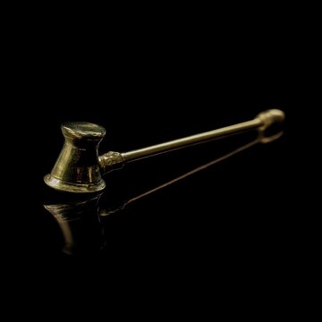 candle snuffer brass finish isolated vintage object soft light sharp detail