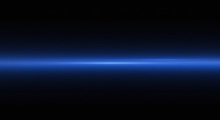 Futuristic Earth Horizon View with Dark Sky and Blue Light Line