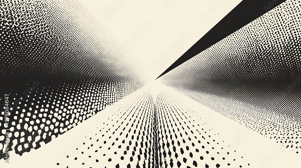 Poster abstract halftone pattern on white background