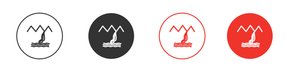 Waterfall icon pack. Clipart Vector design