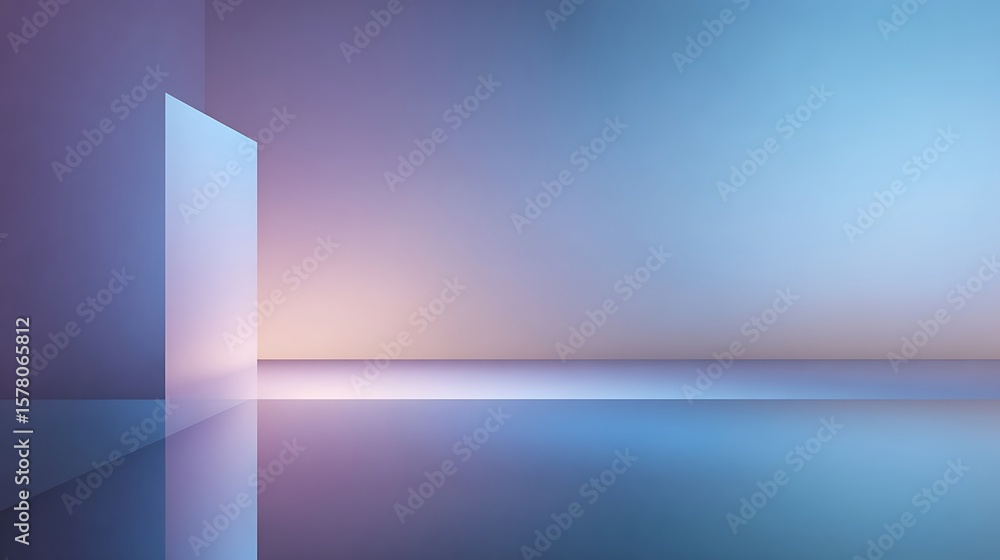 Poster abstract geometric shape and gradient background
