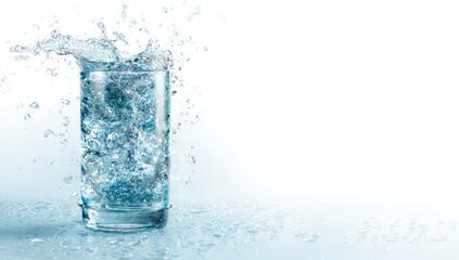 Glass of water with splashing water (2)