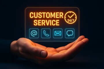 Customer service contact options support communication