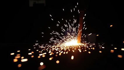 fireworks in the night sky